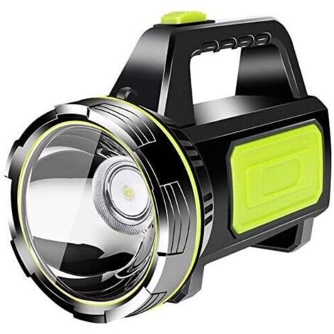 Lampe torche LED rechargeable ultra-lumineuse, grande lampe portative USB, projecteur haute puissance, éclairage latéral à piles (1/4)