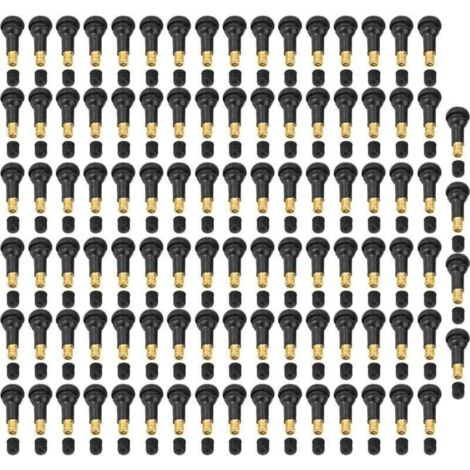 100 pièces de rechange universel pour moto de voiture Snap dans la tige de valve de pneu de pneu (TR413) (1/4)
