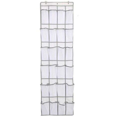 2 pièces Range Chaussures à Suspendre sur la Porte, Sac de Rangement Suspendu avec 24 Poches, Rangement de Chaussures Suspendu, Organiseur de Suspension Multifonction pour Chambre à Coucher (1/3)