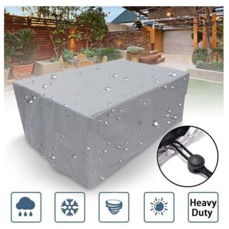 Housse de protection rectangulaire pour meubles de jardin, en polyester, imperméable, anti-poussière, anti-UV, pour chaise ou table de jardin (dimensions : 180x150x80cm) (1/4)