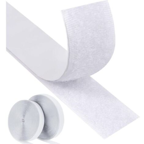 Ruban auto-adhésif double face ultra résistant 8 m x 20 mm x 2,5 m pour l'installation de cadres photo (blanc) (1/4)