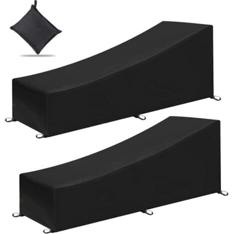 Lot de 1 housses de protection pour chaise longue de jardin 200 x 70 x 40/75 cm - En tissu Oxford 210D - Pour chaise longue (1/4)