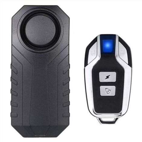 Alarme de vélo de moto sans fil monobloc, alarme antivol avec télécommande, étanche IP55, 113 dB super fort (noir) - 9,4 x 4,1 x 2,1 cm (1/4)