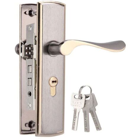Serrure de Porte, Poignées de Serrure de Porte en Aluminium Serrures de Porte Intérieur Sécurité à la Maison pour Chambre, Salon, Cuisine, etc. (1/4)