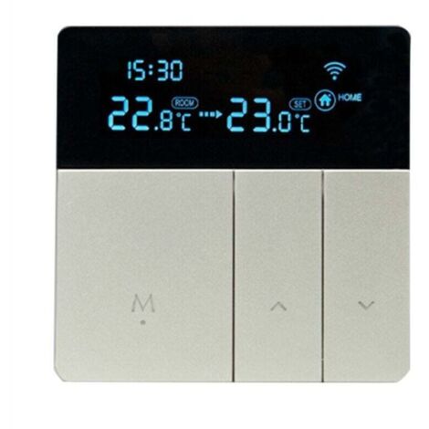 Tuya WiFi Thermostat Eau/Chauffage éLectrique au Sol Eau ChaudièRe à Gaz TempéRature Intelligente TéLéCommande Vocale 3A (1/4)