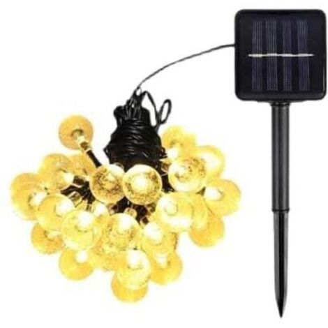 Guirlande lumineuse solaire 100 LED en forme de globe, idéale pour un jardin, une terrasse, une pergola ou pour les fêtes de fin d'année. Résistante aux intempéries et allumage/extinction automatique, (1/4)