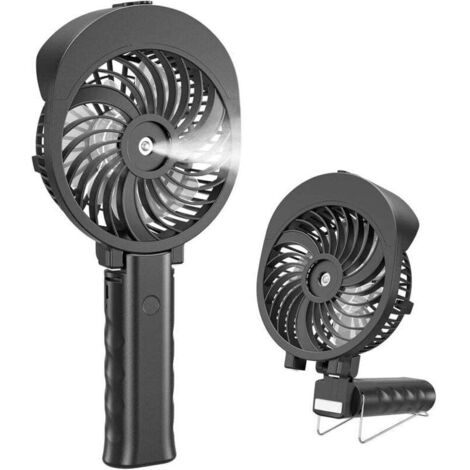 Ventilateur Brumisateur Main Ventilateur d’Atomisation Ventilateur de Poche mini Portatif Ventilateur Pliable USB Rechargeable Refroidisseur Portable pour Voyage/Camping/extérieur (1/4)