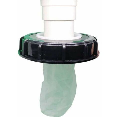 Filtre de couverture IBC lavable en nylon avec couvercle de réservoir d'eau de pluie IBC 1000l DN 75 feutre aiguilleté noir 165mm (1/3)