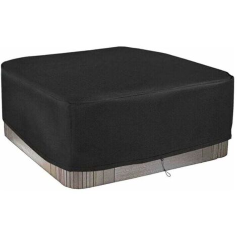 Couverture De Piscine Carré Bâche Solaire , Housse Solaire De Piscine pour Extérieur Spa Baignoire Couverture De Spa Couverture Résistante aux UV, 220×220×30cm, noir (1/4)
