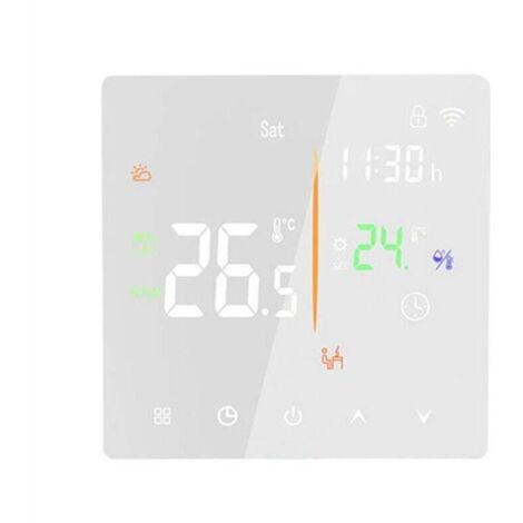 Thermostat Intelligent WiFi Programmable Universel Blanc Pour Chauffe-Eau Domestique Chaudière Murale (1/4)