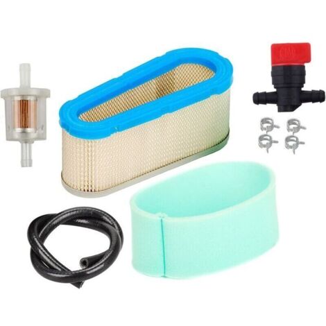 Filtre à air et préfiltre avec vanne d'arrêt, Filtre à Carburant et Conduite de Carburant Compatible with Moteur Tecumseh OHV125, OHV130, OHV120 Replacement des pièces 36356 et 36357 (1/4)