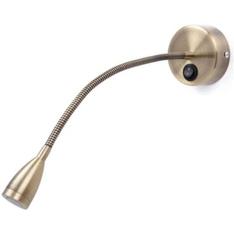 Liseuses murales flexibles/lampe de chevet avec interrupteur, 13 Watt Cree Led, Bronze My-b031 [Classe énergétique A+++] (1/4)