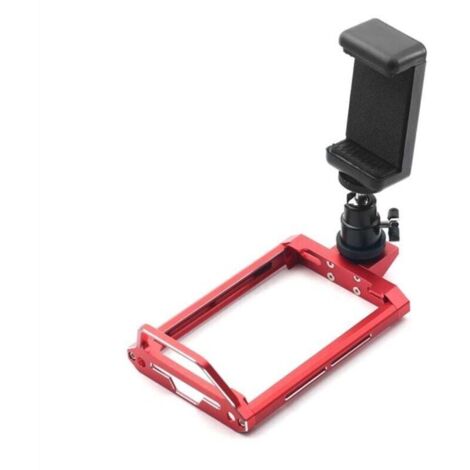 Cadre de protection d'émetteur en métal et support de téléphone pour télécommande Noble NB4/Pro NB4+, rouge (1/4)