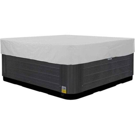 Housse de Bain à Remous,Bache Spa ImperméAble,Bache Piscine pour Bbassin,Couverture de Piscine D'hiver en Oxford Imperméable étanche à la Poussière Couverture De Piscine(Size:231x231x30cm,agrent) (1/4)