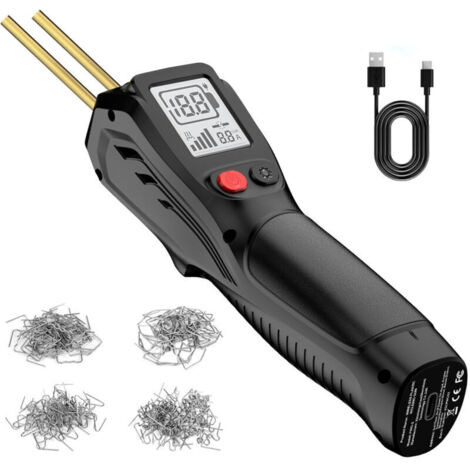 50W Soudage plastique Machine, Réparation de Pistolet de Soudeur avec 200PCS agrafeuse Chaud,Kit de Réparation Pare-chocs de Voiture,Soudure en plastique Outil de Réparation de Fissure de Carr (1/4)