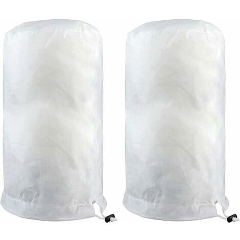 Paillage pour plante Voile d'hivernage,2 Pièces Voile D'hivernage Plante 140×200cm Blanc, Housse de Protection pour Plantes, Housse D'hivernage Arbre, Voile Hivernage avec Tirette, Jardin Vegetaux Sac (1/4)