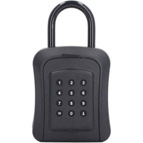 Boîte de verrouillage de clé Mur à six chiffres combinaison de mot de passe de mot de passe de rangement clé de rangement résistant à la rouille résistante pour les agents (Type de mot de passe) (1/4)