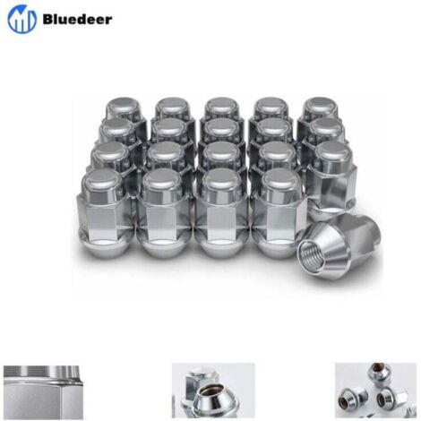 1707S-20AM Chromé M12x1.50 Écrou de roue borgne bombé, 20 pièces (lot de 1) (1/4)