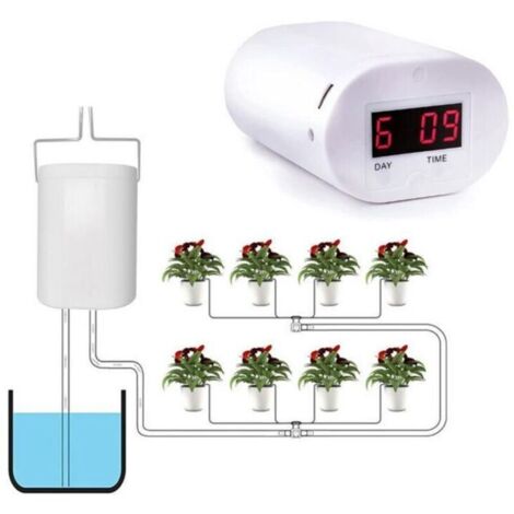 8 tête automatique pompe d'arrosage contrôleur fleurs plantes maison arroseur goutte à goutte dispositif d'irrigation pompe minuterie système outil de jardin (1/4)