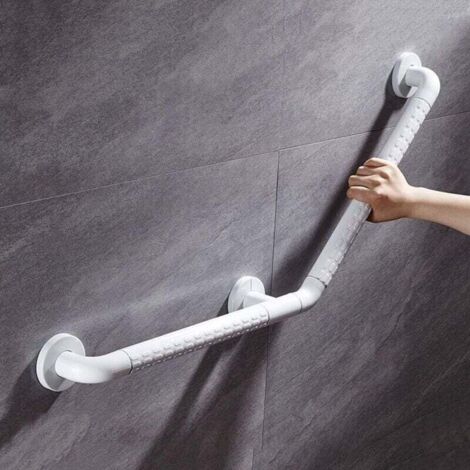 135° Barre D'appui Douche pour Baignoires Acier Inoxydable PVC Barre de Maintien pour Handicapés et Les Personnes âgées WC 40 40cm (1/4)
