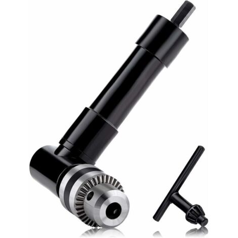 Mandrin de Forage à Angle Droit , Mandrin à Angle Droit 90° Auto-Serrant, Arbre de 1-10 mm électrique, Outil Dextension de Forage, (1/4)