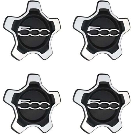 Lot de 4 Enjoliveurs de Roue Anti-Poussière Compatible Piaggio 500X 2016-2022 Argent (1/4)