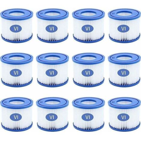 Lot de 8 cartouches filtrantes pour piscine de type VI pour Bestway taille 6-58323 (1/4)