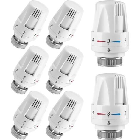 Thermostatic Radiator Thermostat Head: Mitening 8 Pieces Thermostatic Head Radiator Thermostat Radiator Tap Radiator Thermostat Head Connected Thermostatic Head M30 x 1.5 (1/4)