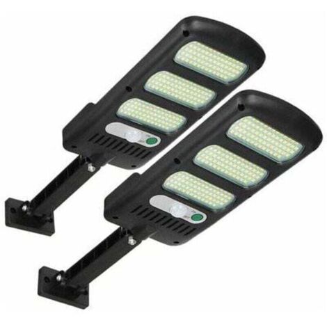 Lot de 2 lampes solaires d'extérieur à LED avec détecteur de mouvement étanches et réglables à 180° pour mur extérieur, jardin, rue, porche (1/4)