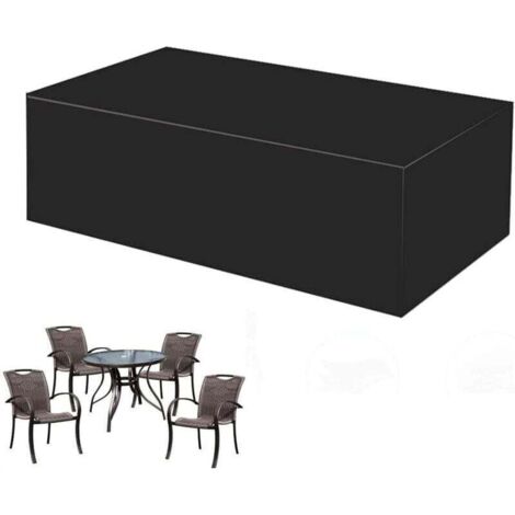 Housse de protection pour banc de terrasse 315 x 160 x 74 cm, imperméable et anti-poussière, pour meubles de jardin, table, chaise, canapé, robuste (1/4)