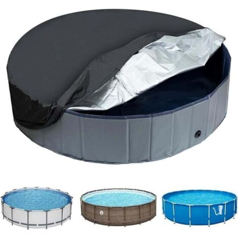 122 30cm Housse de Protection pour Piscine Tissu Oxford Housse de Protection pour Bâche de Piscine Bache Protection Piscine Ronde Bâche 4 Saisons pour Piscine Hors Sol Ronde (1/4)