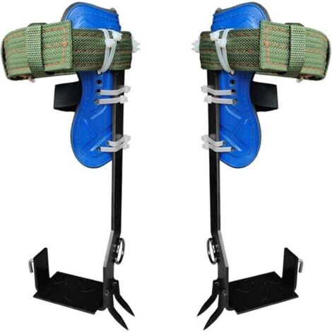 Ensemble de pointes d'escalade d'arbre avec sangles de ceinture de harnais de sécurité réglables, kit d'escalade d'arbre avec 2 engrenages en acier, outils d'escalade (1/4)