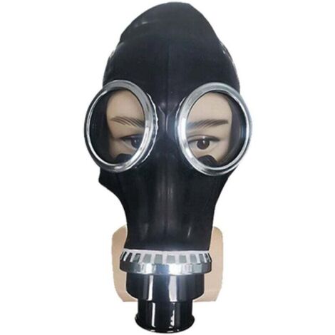 Masque à gaz fantôme en caoutchouc gris, protection intégrale du visage, masque à gaz entièrement fermé à l'ancienne (1/3)