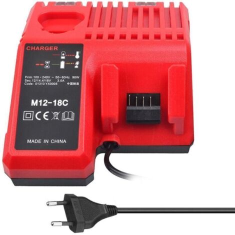 Remplace le chargeur Mivoch Milwauk M12-18 par une charge rapide pour batteries au lithium double charge 12 V à 18 V 3 A (1/4)