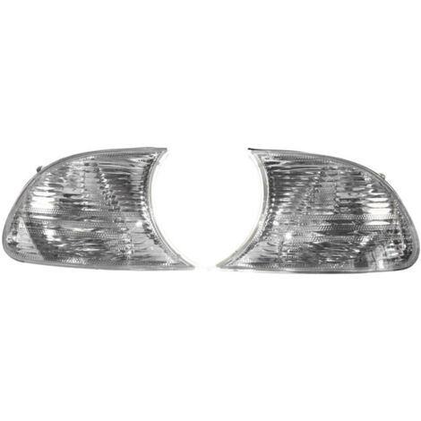 Paire de feux d'angle blancs transparents 63126904307 63126904308, gauche et droite, pour BMW Série 3 E46 1998-2001 (1/4)