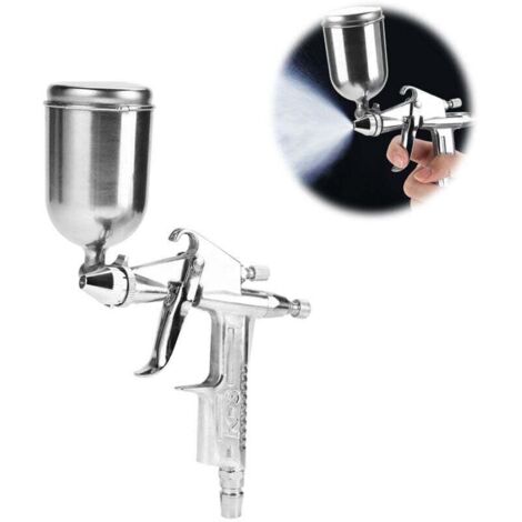 Enowelir Professionnel Pistolet à Peinture Haute Pression Kit Pistolet à Pulvérisation d'Air Pistolet a Peinture Pneumatique à Alimentation par Gravité 125 ML 0.5mm Buse (1/4)