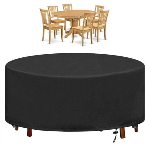 Housse pour Table de Jardin Bache Table de Jardin Ronde Imperméable Anti-UV Oxford Robuste Housse de Protection Jardin Ø190X80CM (1/4)