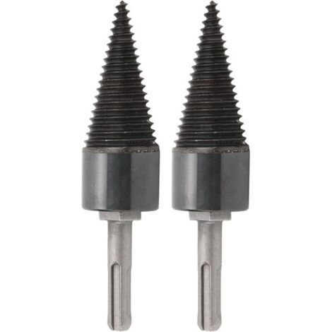2pcs Foret de Fendeur de Bûches de Bois de Chauffage Torsadé, Forets de Fendeur de Bois, Tournevis à Cône de Vis de Forage Robuste pour Perceuse à Main (32mm) (1/5)