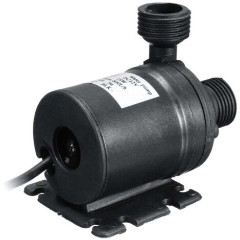 DC12V 5M 800L/H Pompe Submersible Haute Performance à Faible Bruit Buse 4 Points Pompe à Courant Continu Sans Balai, Câble 50 Cm (1/4)
