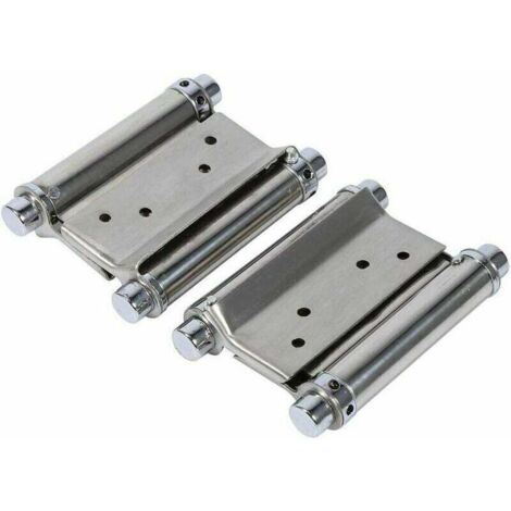 2 Pcs Charnières de Porte 3ih Charnieres De Double Action Ressort Charnières De Porte en Acier Inoxydable pour Portes d'interieures Bar Cafe (1/4)