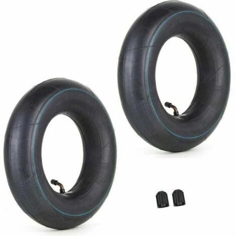 Lot de 2 Chambre à air 4,00/3,50-6 350/400-6 3.50-6 4.00-6 4.10-6 avec tige de valve coudée TR87 Remplacement pour camions à main Tondeuses à gazon Remorques de jardin Brouettes thsinde (1/4)