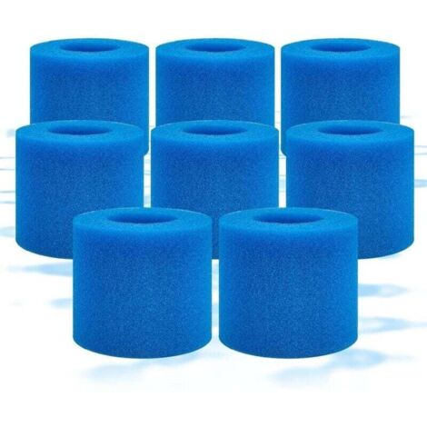 Lot de 10 Cartouches éponge pour Bestway Filtre de Piscine Taille 6, Type VI pour Piscine Compatible avec Bestway 58383 Les filtres, réutilisables (1/4)