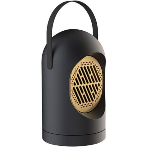 Mini Radiateur Soufflant Électrique Portable Ventilateur 2S Chauffage Rapide Ventilateur Chaud Ventilateur De Bureau pour La Maison et Le Bureau Ventilateur à Air Chaud à Faible Bruit noir (1/5)