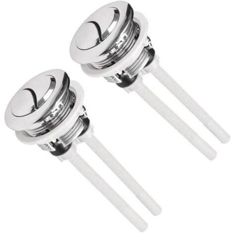 Lot de 2 Boutons Pression Universels pour Réservoir WC - 38mm - Double Chasse d'Eau Pop-up (1/4)