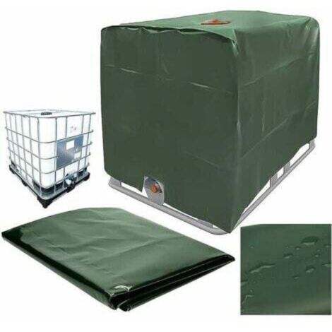 Bâche de réservoir d'eau, Bâche Couverture Réservoir IBC pour Cuve 1000L, Capôt de Protection Container Citerne Eau, Anti-poussière Anti-UV Anti-Pluie, 120x100x116cm (1/5)