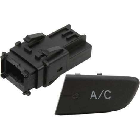 Enowelir Bouton de commande de climatisation de voiture, bouton de commande de climatiseur avec capuchon, noir 6554KX, compatible avec C1 107 MK1 (1/4)