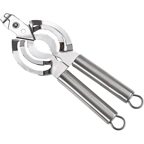Ouvre-bocal robuste en acier inoxydable, idéal pour les personnes âgées souffrant d'arthrite ou de faiblesse des mains. Ouvre-boîte manuel multifonctionnel pour la maison, la cuisine et le restaurant. (1/4)