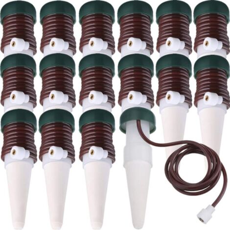 Arrosage Stakes Automatique Système d'Arrosage, Irrigation par Égouttement Automatique de Plante Libération Lente pour Plantes d'Intérieur ou d'Extérieur (Pack de 16) (1/4)