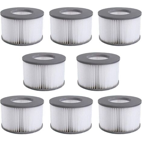 Enowelir Mscomft Filtre Spa Lite pour mspa,Filtre pour mspa Lite, pour MSPA Whirlpoal Filter - Cartouches filtrantes pour sous - Bateaux et Spa Chauds - Modèle à partir de 2020 (8 pièces.) (1/5)