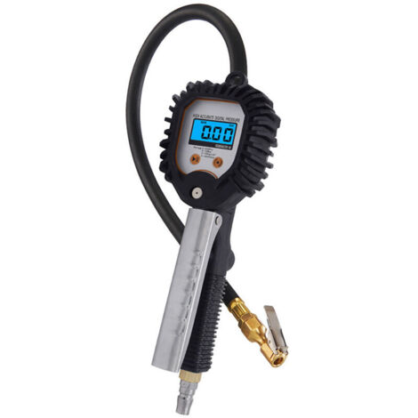 Manomètre de gonflage - Outil de gonflage robuste pour pneus de 255 psi, accessoire de compresseur d'air de précision Mandrin durable avec cadrans, outil de gonflage (1/4)
